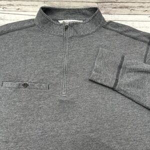 Black Clover Sweater Mens Size Large Dark Gray Pullover 1/4 Zip Golf Performance